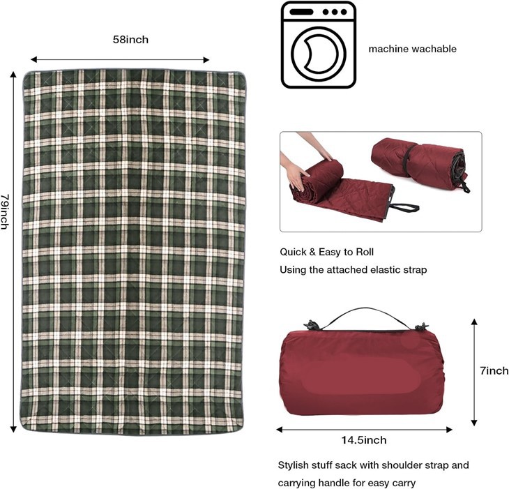 Waterproof Camping Blanket With Super Thick Fleece Lining best