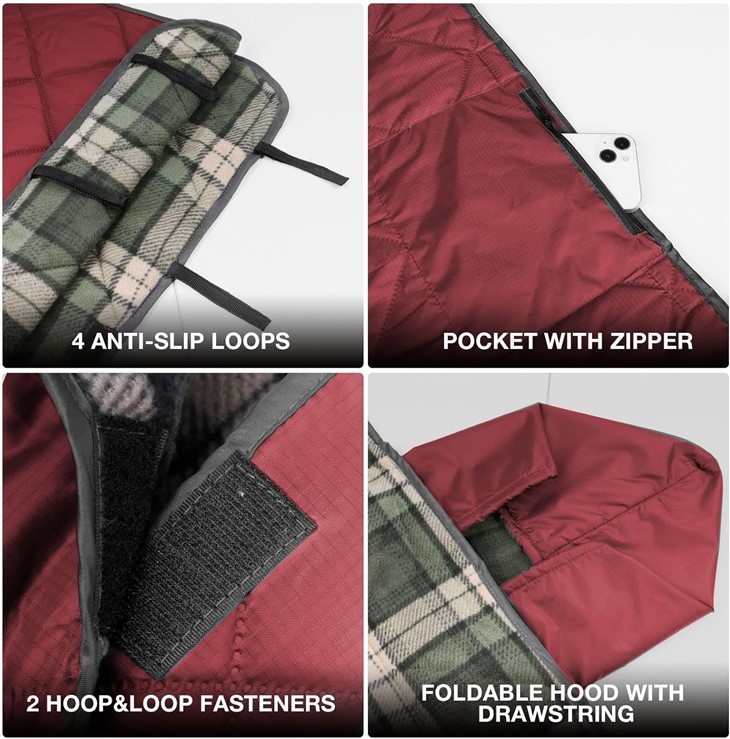 Waterproof Camping Blanket With Super Thick Fleece Lining factory